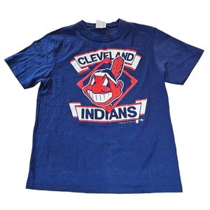 Vintage 1989 Cleveland Indians Boys 14-16 Tee Shirt